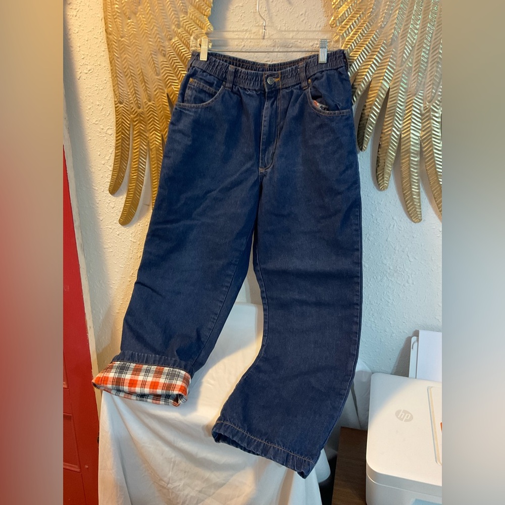 Haband's Ice box flannel lined jeans womens 10-12 size large